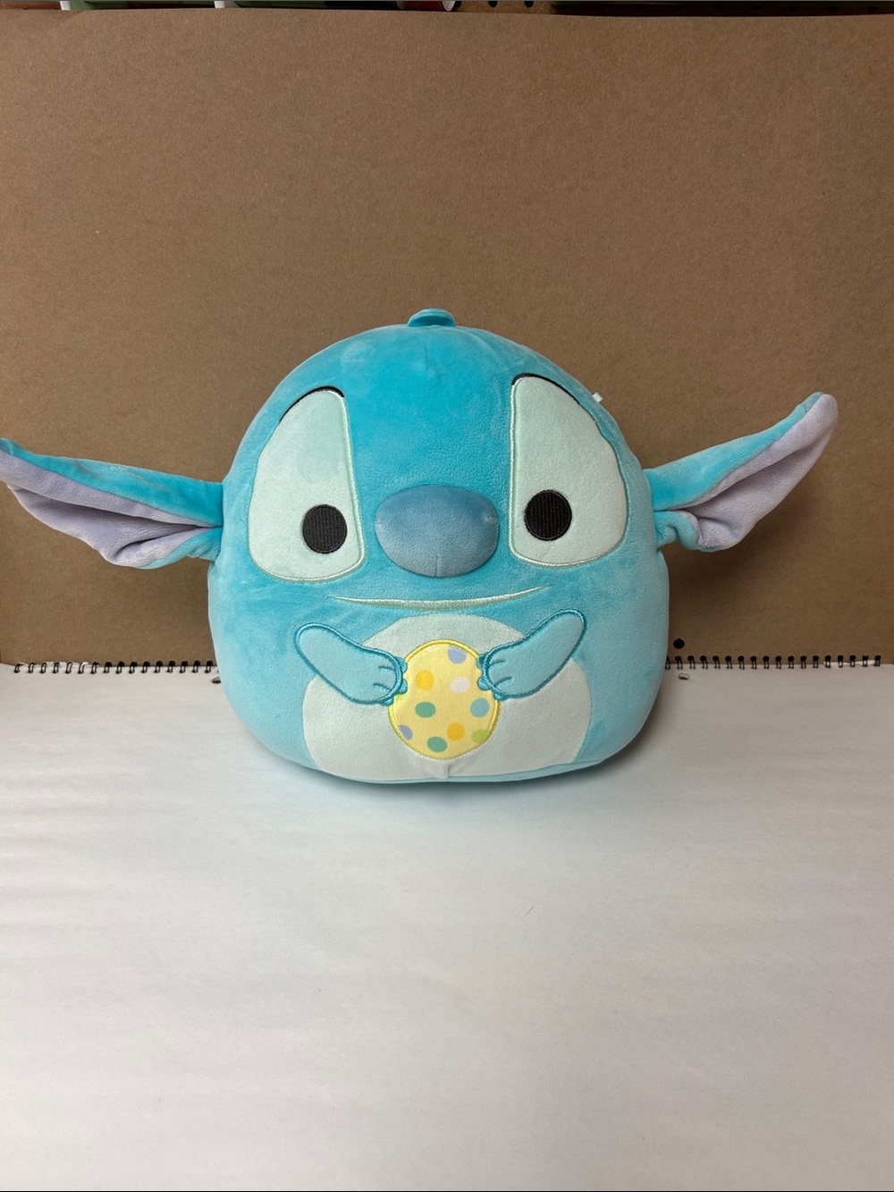 Disney Blue and Purple Stitch Plush Holding Polka Dot Egg
